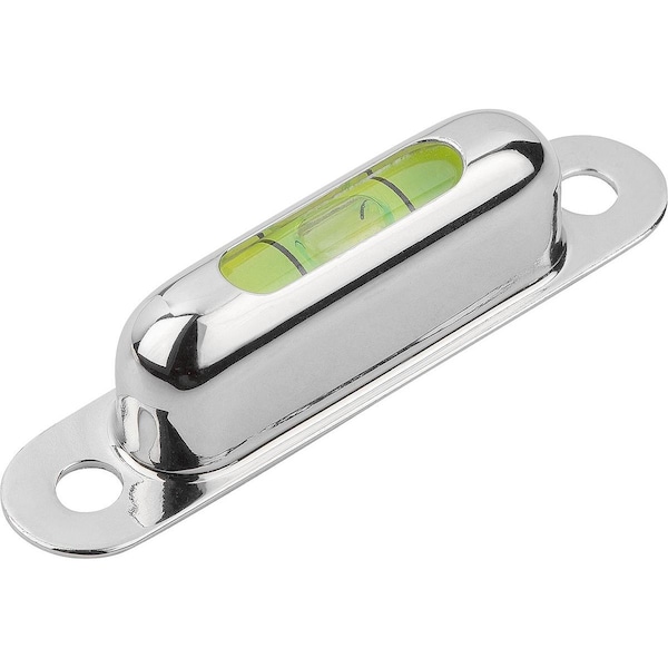 Spirit Level, Form:A, Sensitivity 50', L=57, B=12, 3, H=13, Brass Nickel-Plated, Comp:Glass